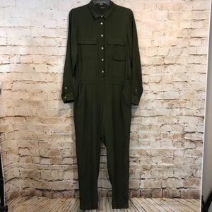 Madewell green long sleeved jumpsuit with tags